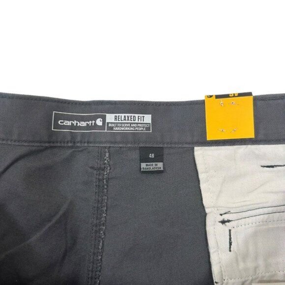 Carhartt Rugged Flex Gray Canvas Cargo Short Men SZ 46 Relaxed Fit With Tags - Picture 3 of 13